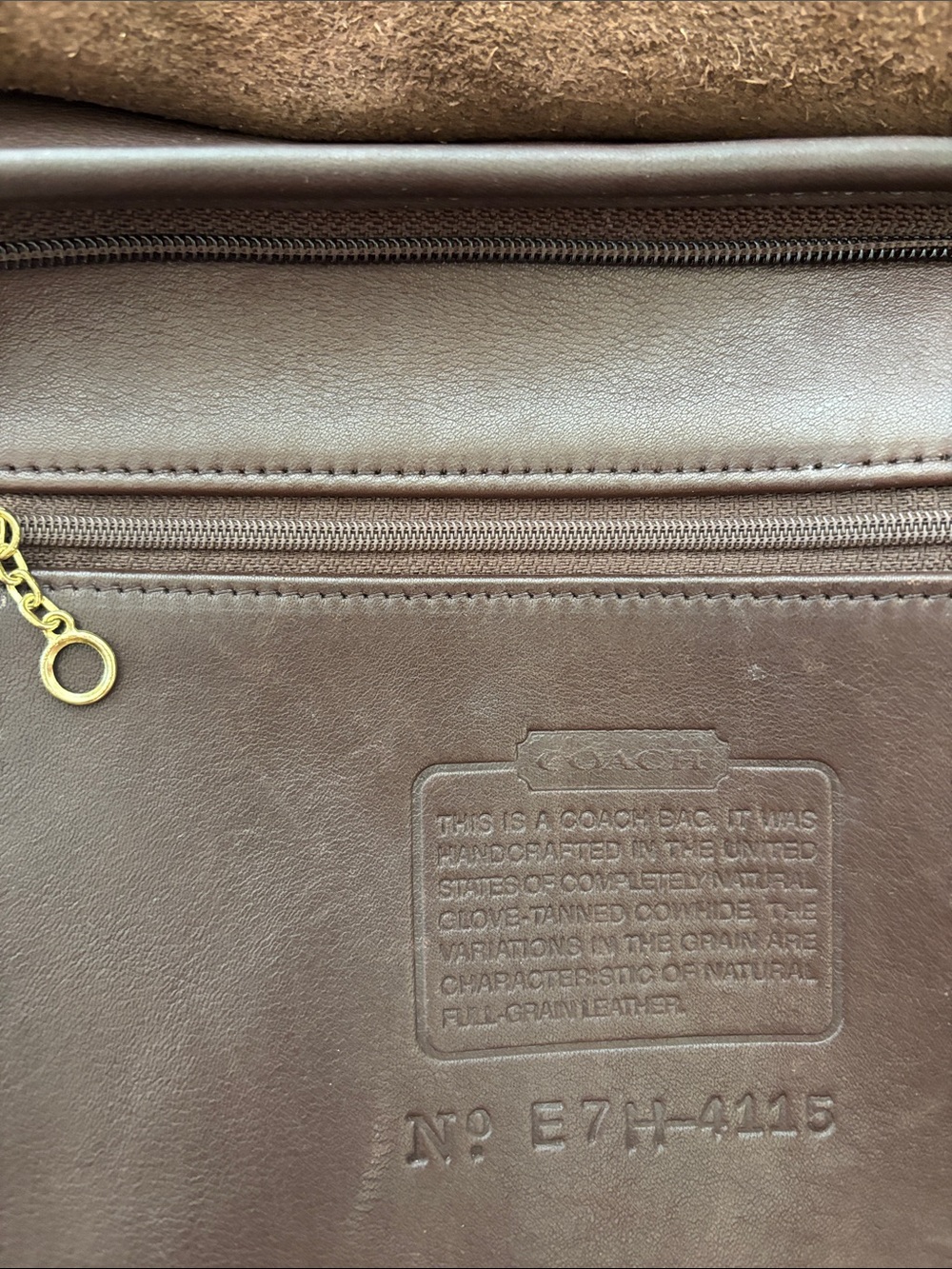 Vintage Coach 4115 Whitney Flap Crossbody Shoulder Bag Brown Leather Brass USA - Picture 5 of 15